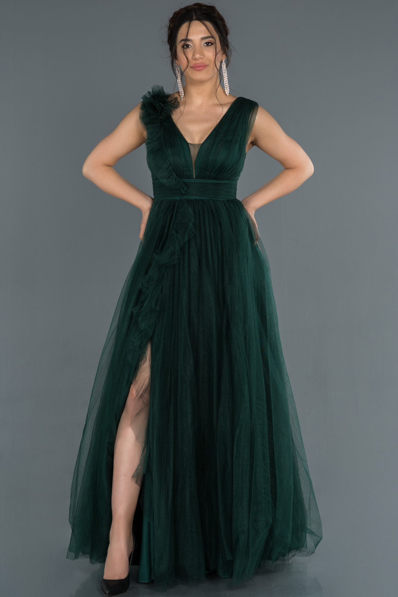 Long Emerald Green Engagement Dress Abu Abiyefon