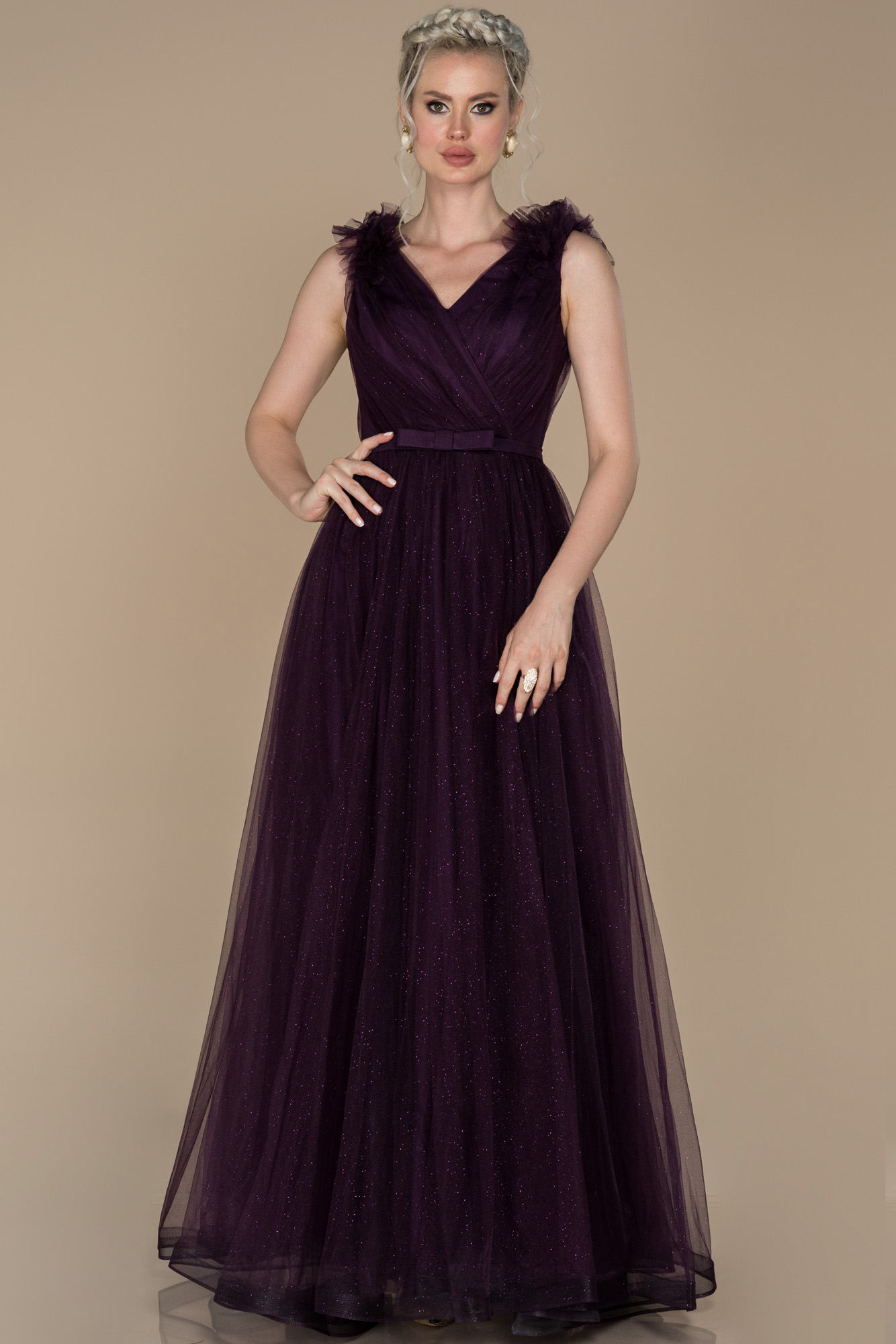 Long Purple Engagement Dress ABU1392 