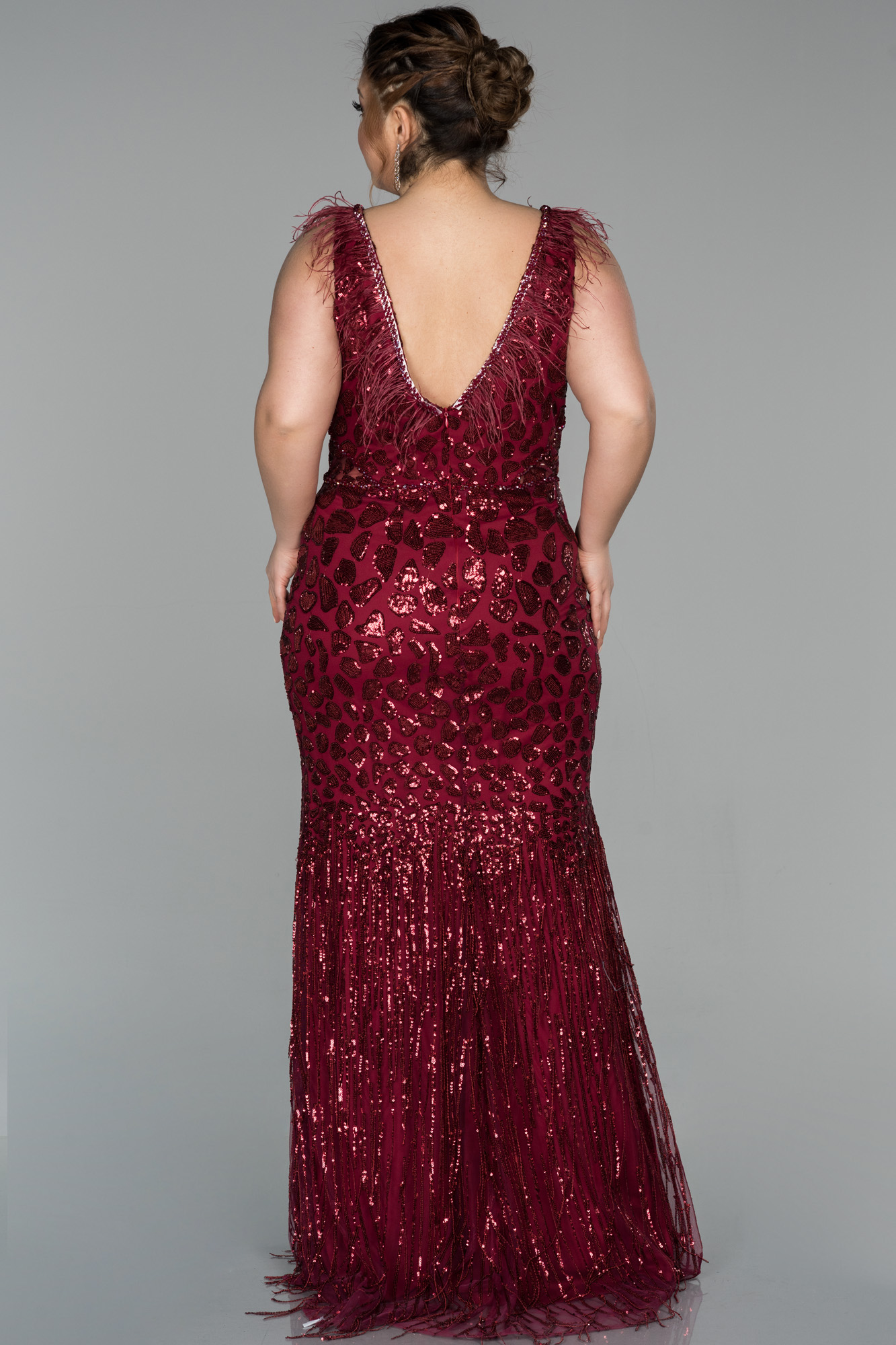 Long Burgundy Plus Size Evening Dress Abu1400 1773