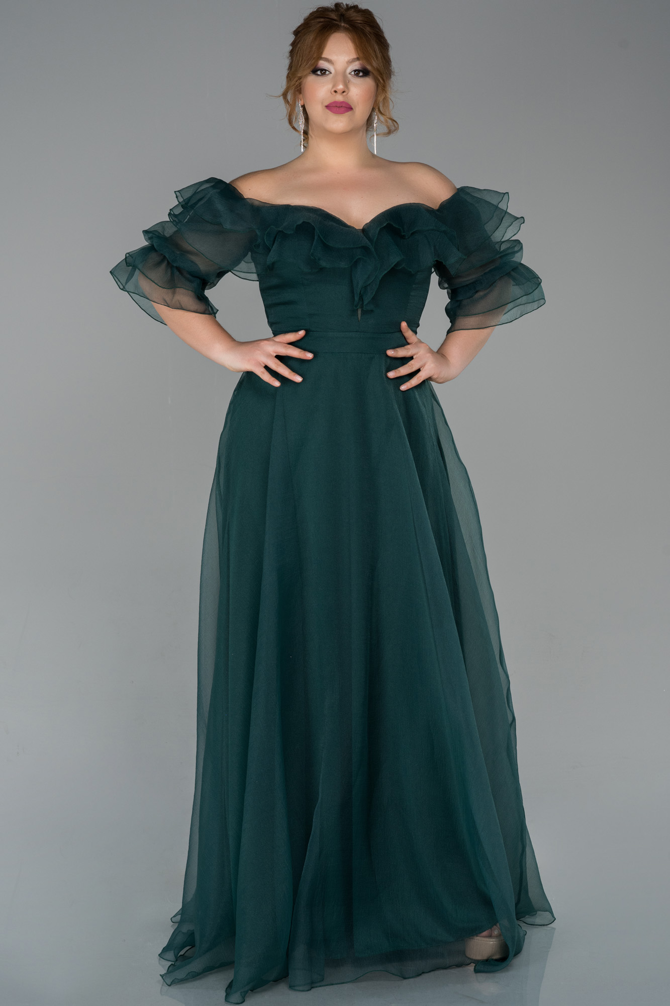 Long Emerald Green Evening Dress ABU1675 | Abiyefon.com