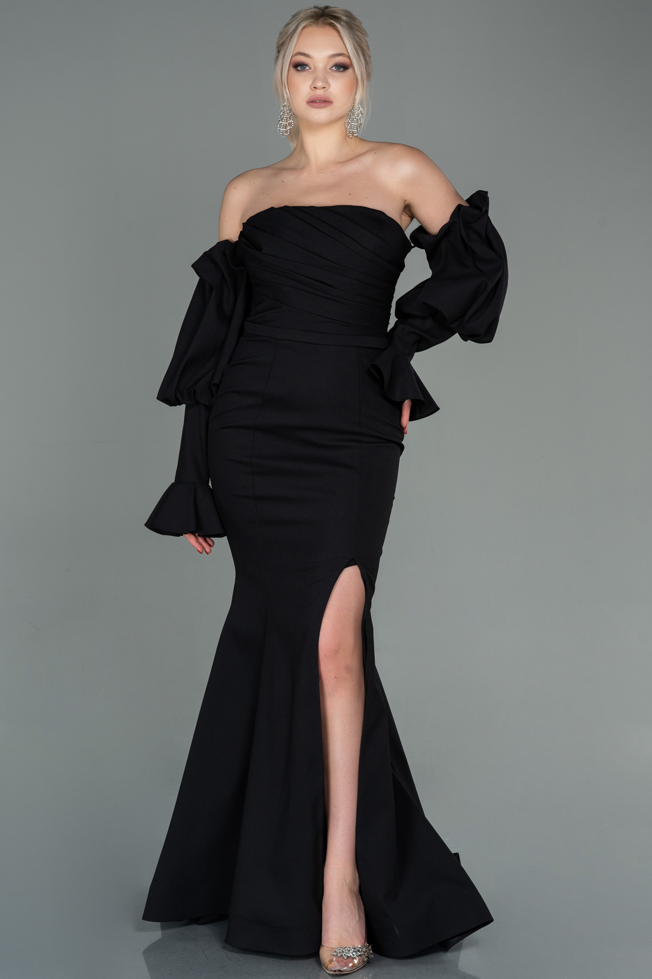 Elegant Black Mermaid Evening Dress Black Prom Dress Y7120 main image 1