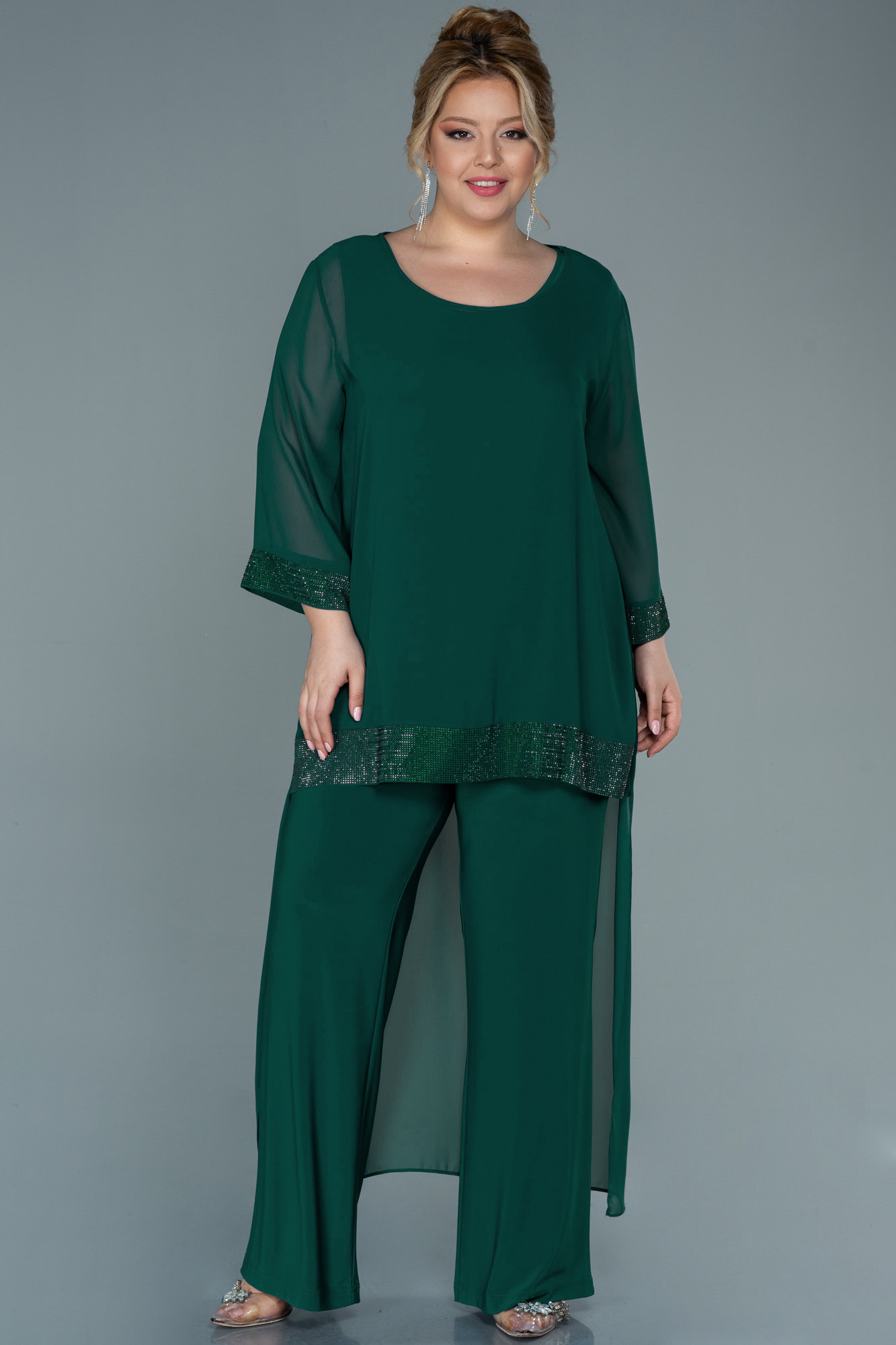 Emerald Green Long Chiffon Evening Dress Abt083 2316