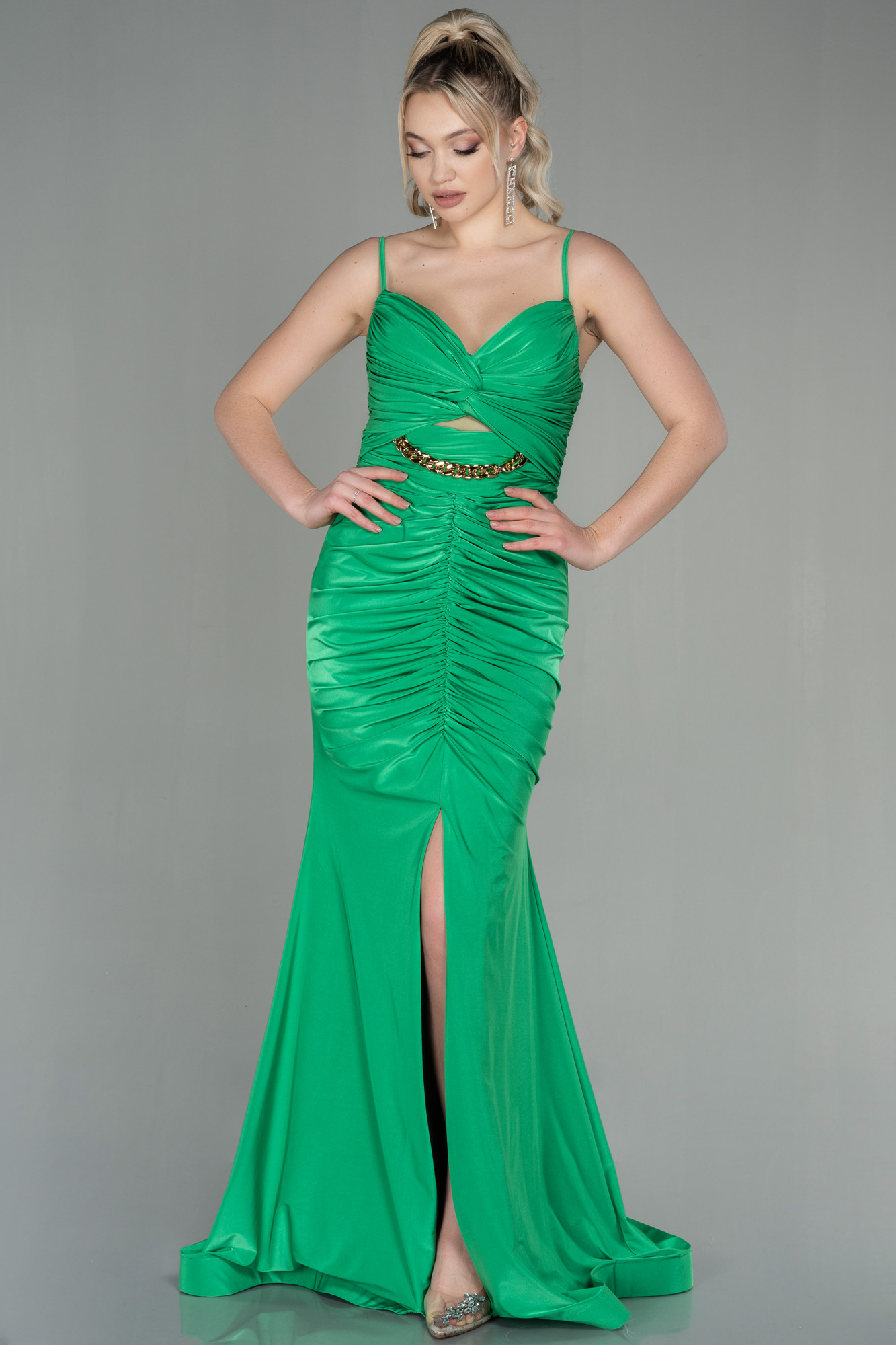 Green Sequin Long Prom Dress Mermaid Evening Gown Senior Prom Y120