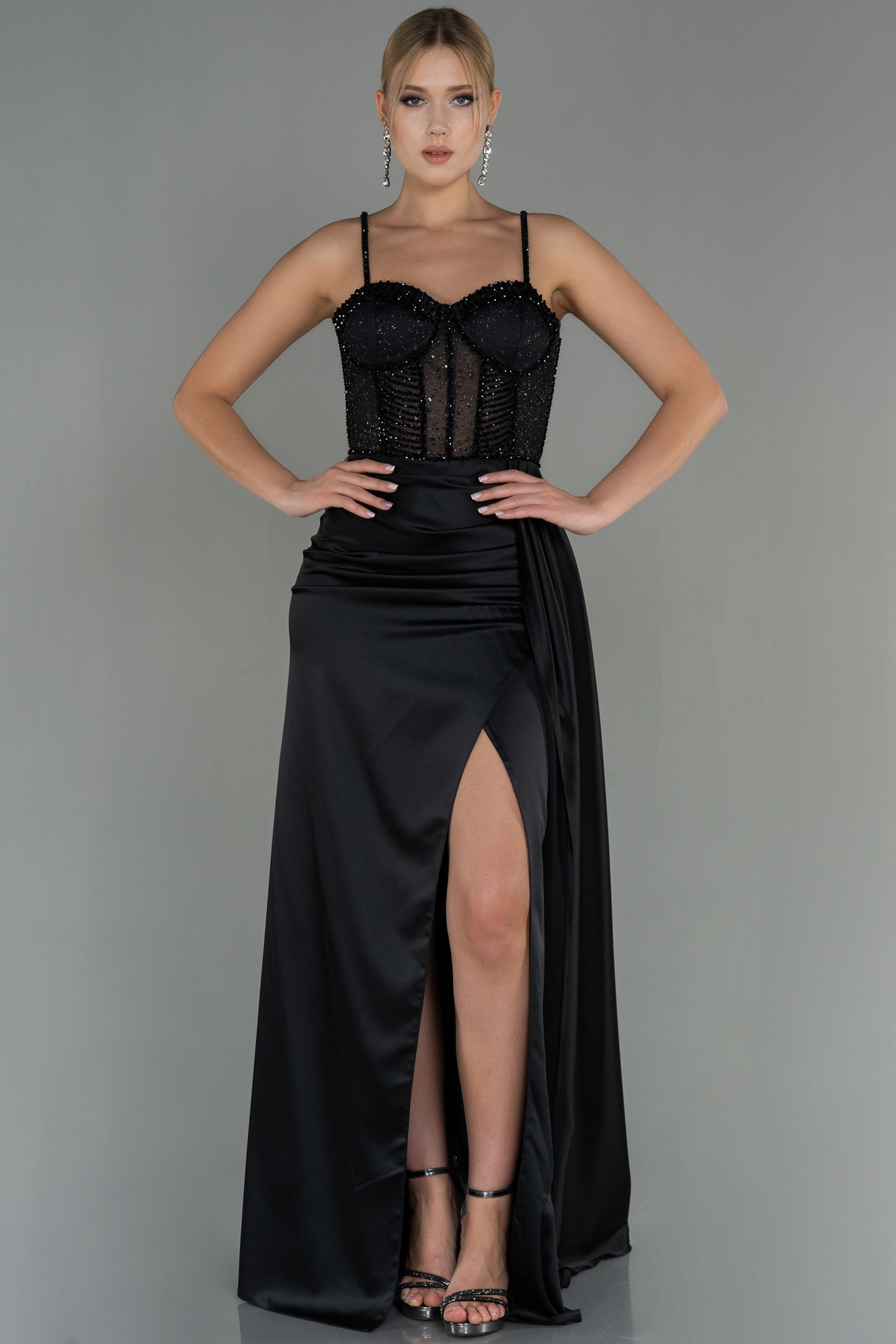 Fifth Avenue Satin Dress - Black