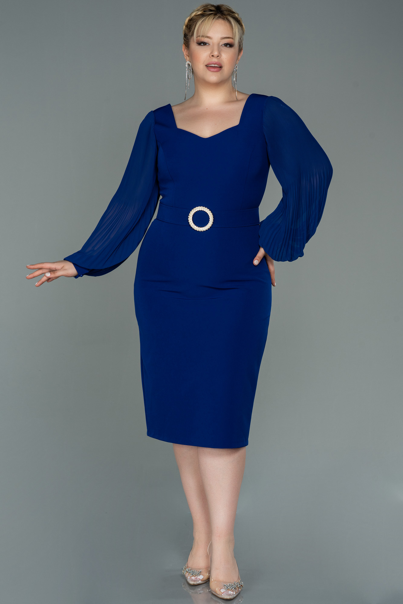 slim fit dress slacks LaDivine CC2349C Royal Blue 18 Sale  The Dress Outlet