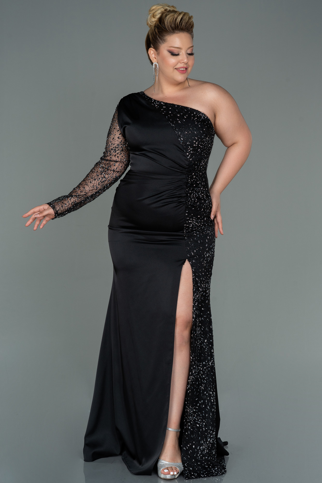 Goodtime usa Size 2X Black Print Evening Long Dress