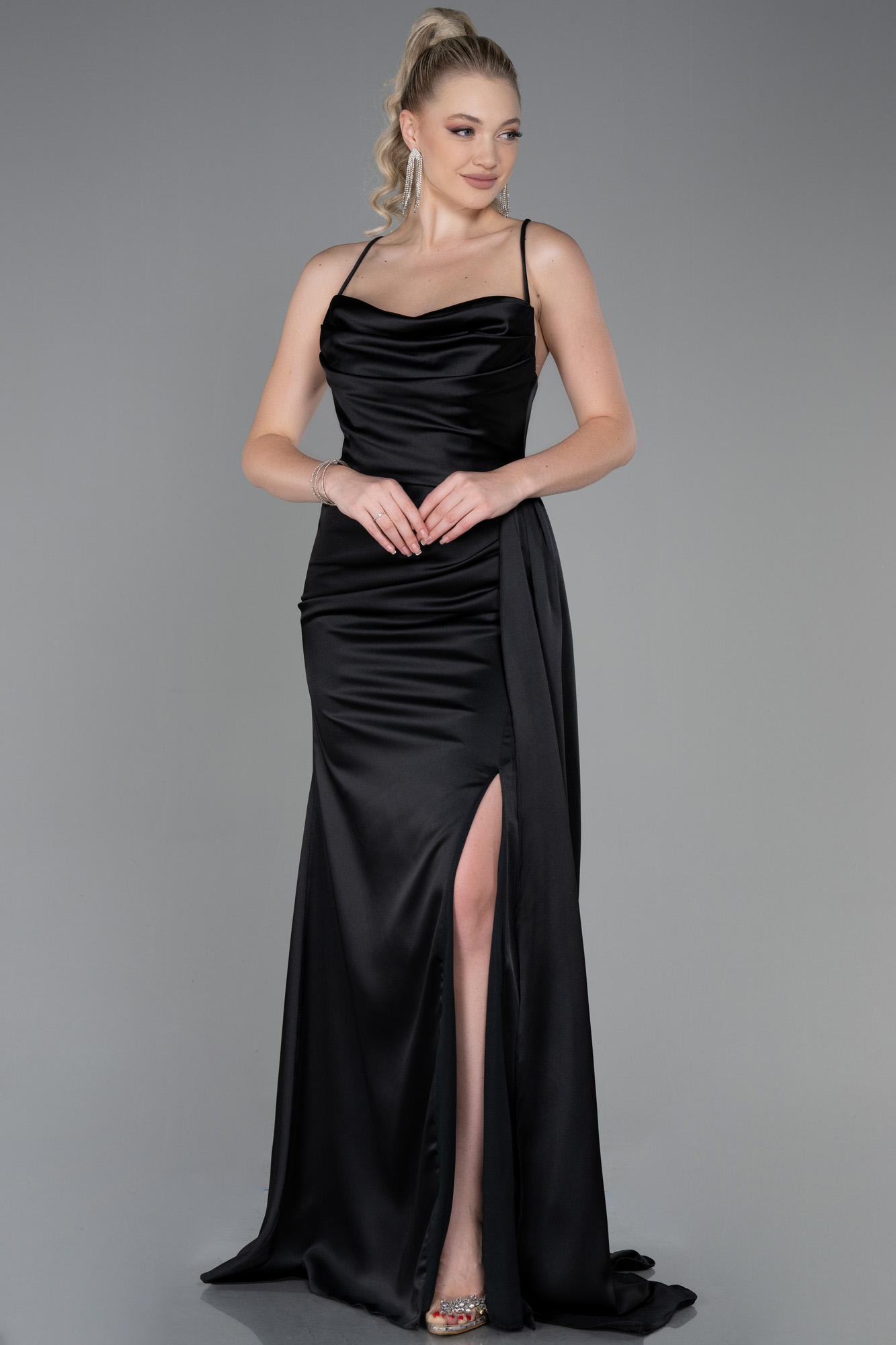 Gorgeous Long Prom Dresses Formal Evening Gowns Satin Fabric main image 1