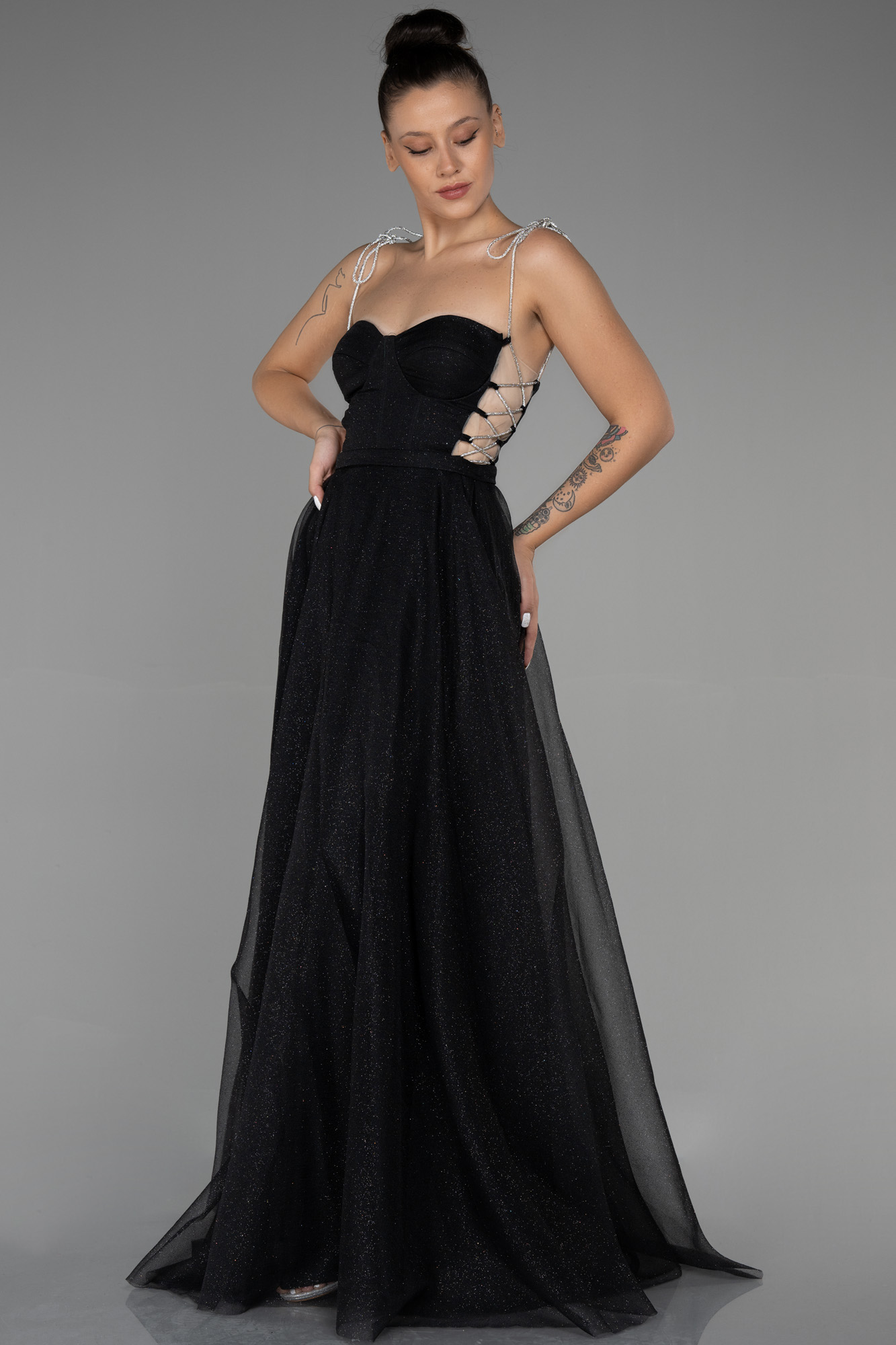 Aiden Long Dress - Black