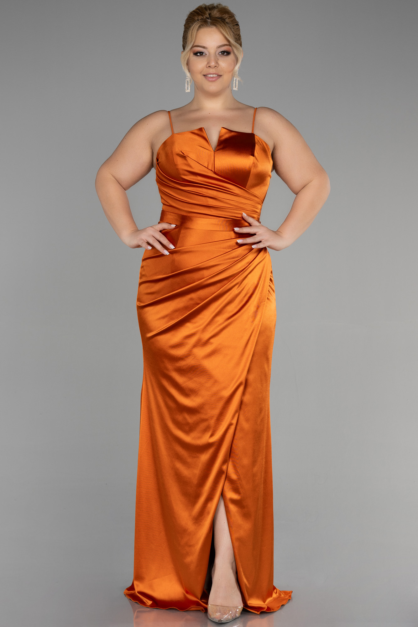 Orange prom dress Evening Gown Long Prom Dresses  cc557 main image 1