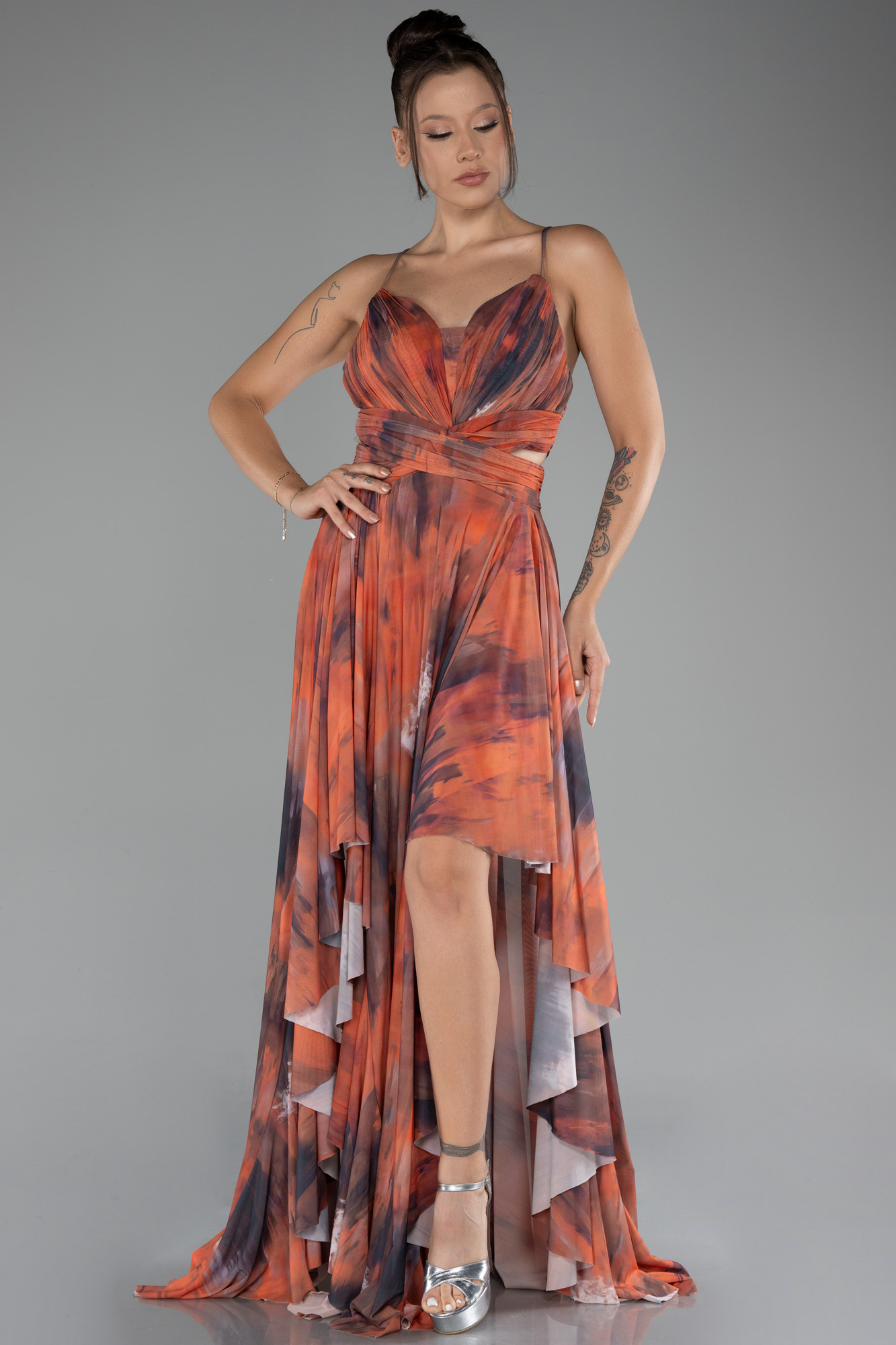 Simple orange evening dresses, long prom dress     fg3040