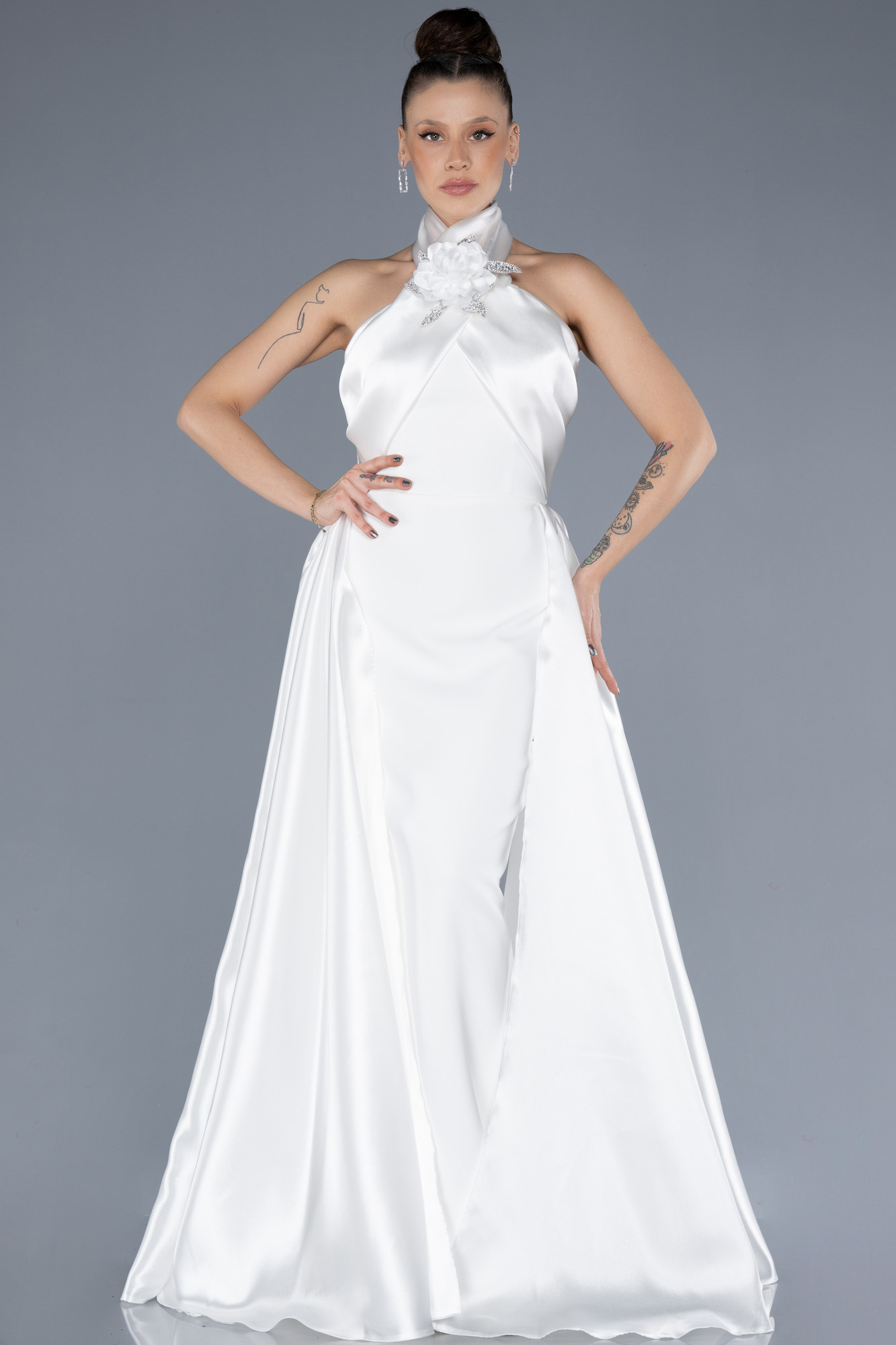 Ada Evening Dress in White
