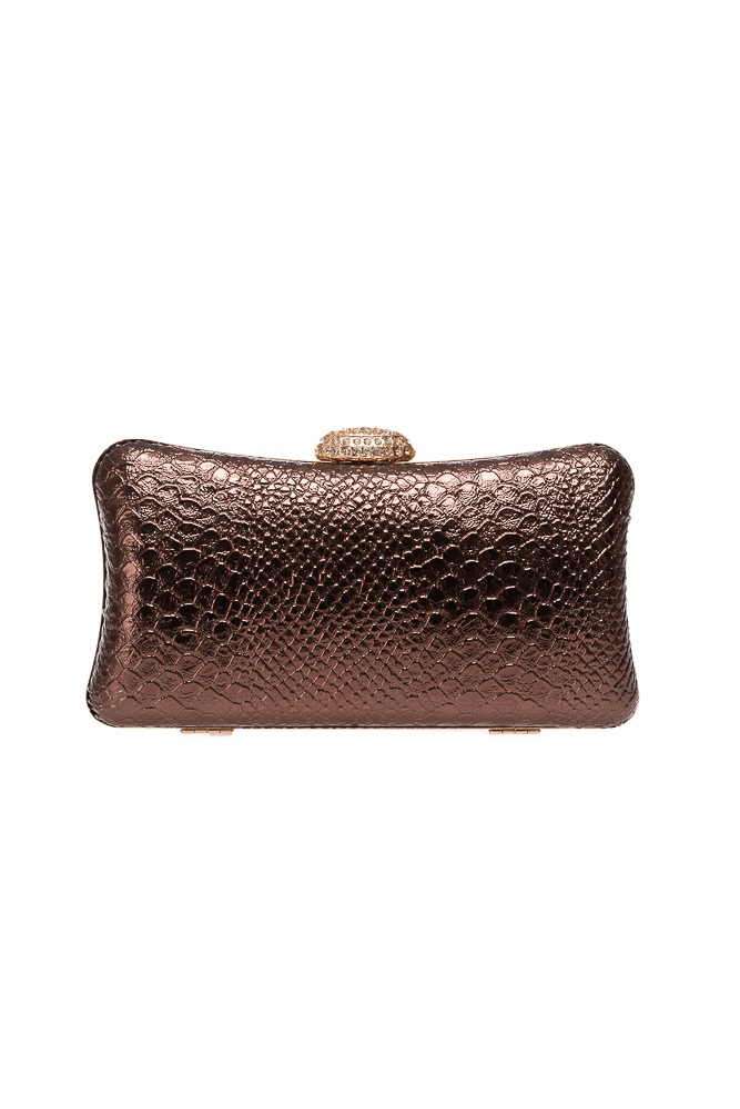 Fashion Luxury Clutch Bags Crystal Clutch Purse Designer Clutch Bag CL-116C  In Bronze | LaceDesign