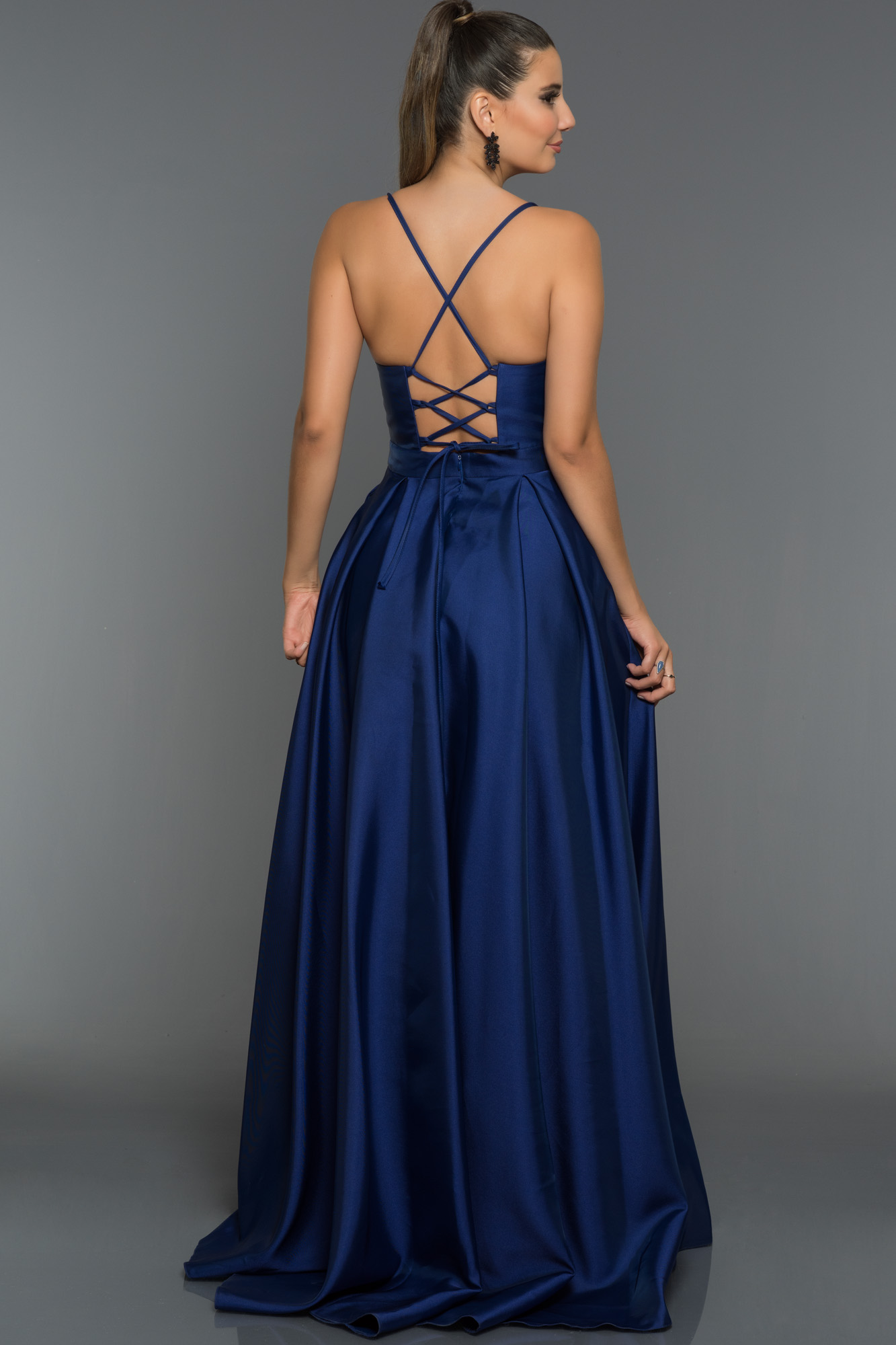 Long Sax Blue Evening Dress ABU349 | Abiyefon.com