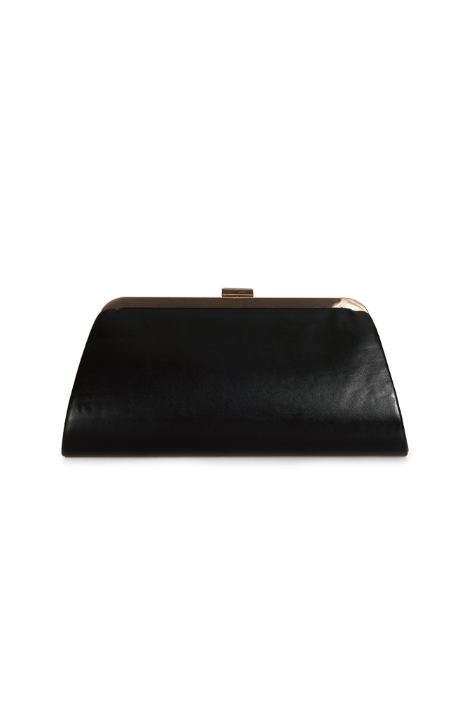 Black Leather Evening Bag V405 | Abiyefon.com