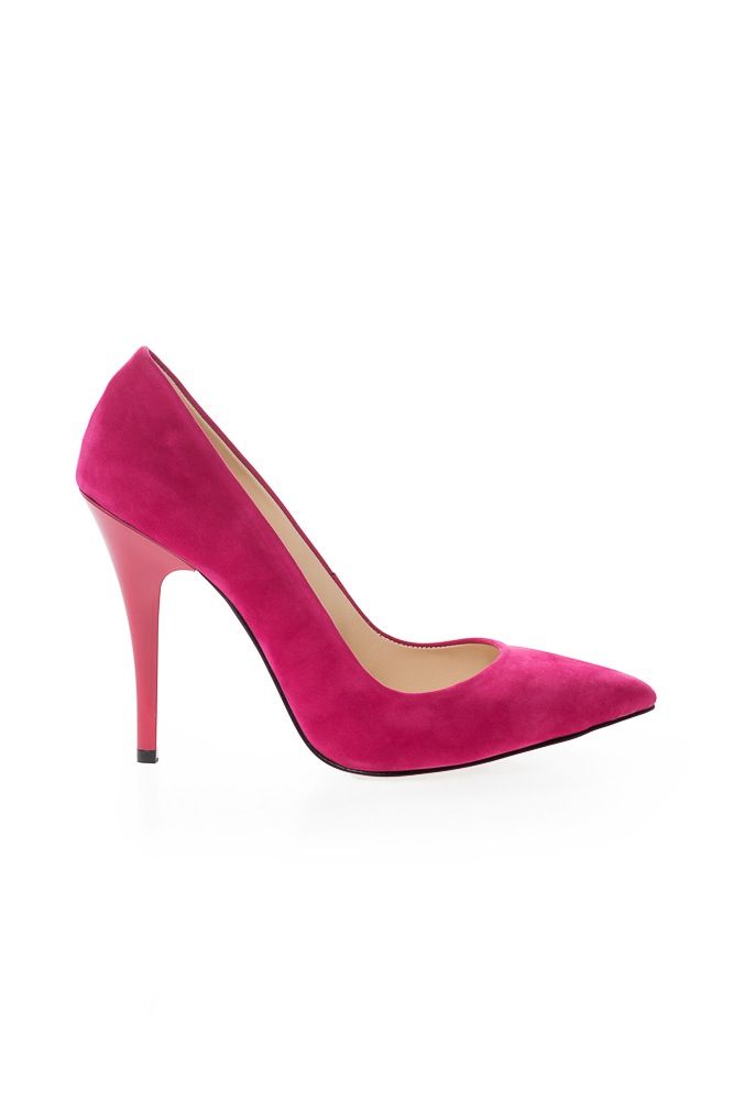 Fuchsia Suede Evening Shoes AK256 | Abiyefon.com