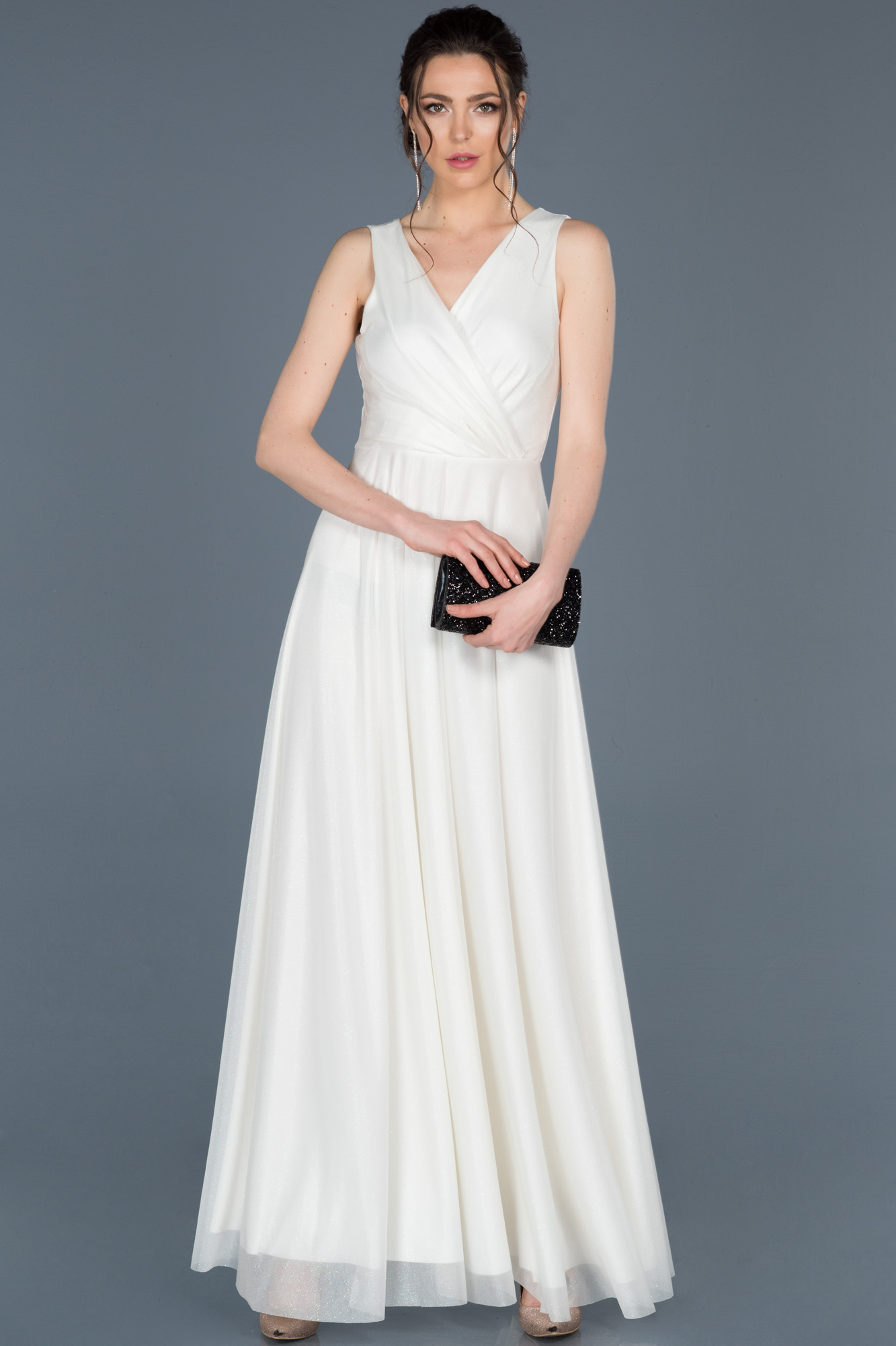 white engagement dress