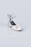Silver Crystal Kids Shoe MJ744