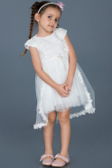 Short White Girl Dress ABK536