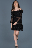 Short Black Girl Dress ABK545