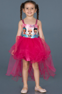 Short Fuchsia Girl Dress ABK555