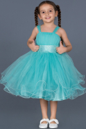 Short Turquoise Girl Dress ABK538