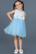 Short Blue Girl Dress ABK546