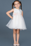 Short Powder Color Girl Dress ABK548