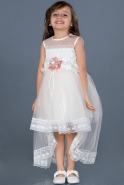 Long Powder Color-White Girl Dress ABU785