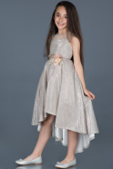 Long Cream Girl Dress ABU787