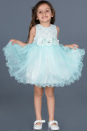 Short Turquoise Girl Dress ABK546