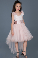Short Powder Color Girl Dress ABK572