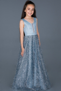 Long Turquoise Girl Dress ABU796