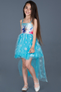 Short Blue Girl Dress ABK574