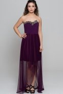 Long Purple Sweetheart Evening Dress AR36819