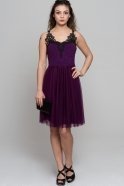 Short Purple Evening Dress AR36820