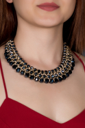 Anthracite-Gold Necklace EB147