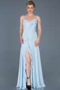 Long Light Blue Prom Gown ABU1519