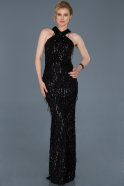 Long Black Mermaid Prom Dress ABU803