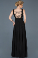 Long Black Engagement Dress ABU809