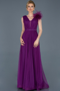 Long Purple Evening Dress ABU823