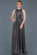 Long Anthracite Prom Gown ABU818