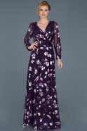 Purple Long Engagement Dress ABU701