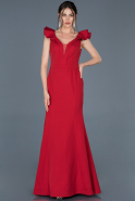 Long Red Mermaid Prom Dress ABU824