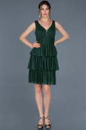 Short Emerald Green Invitation Dress ABK578