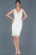 Short White Invitation Dress ABK513