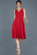 Midi Red Prom Gown ABK582