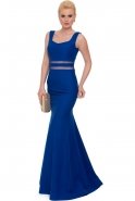 Long Sax Blue Evening Dress ABU411