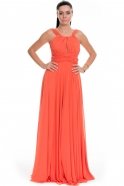 Long Orange Evening Dress E3169