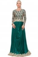 Emerald Green Hijab Dress E5002
