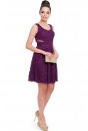 Short Purple Evening Dress ABK251